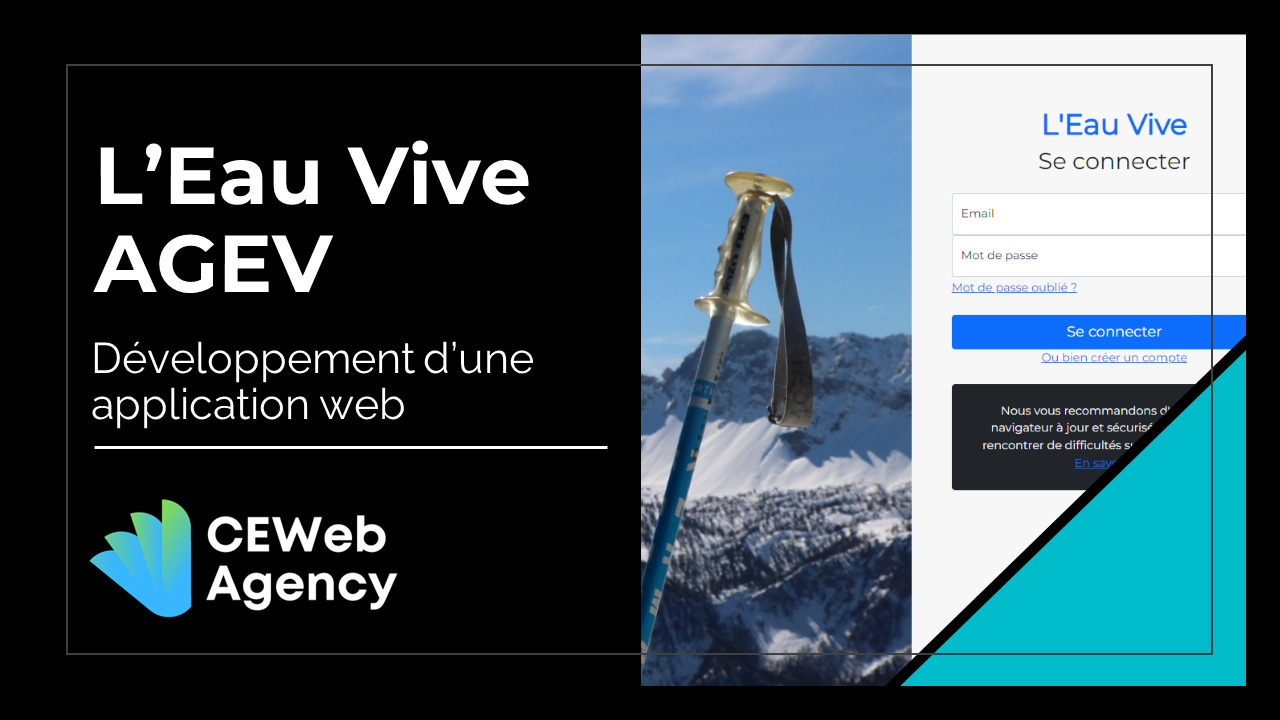 L'Eau Vive AGEV - Développement d'une application web