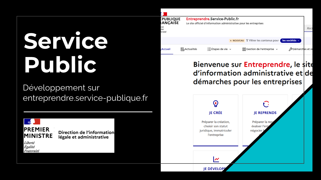 Service Public - Développement sur le site entreprendre.service-public.fr